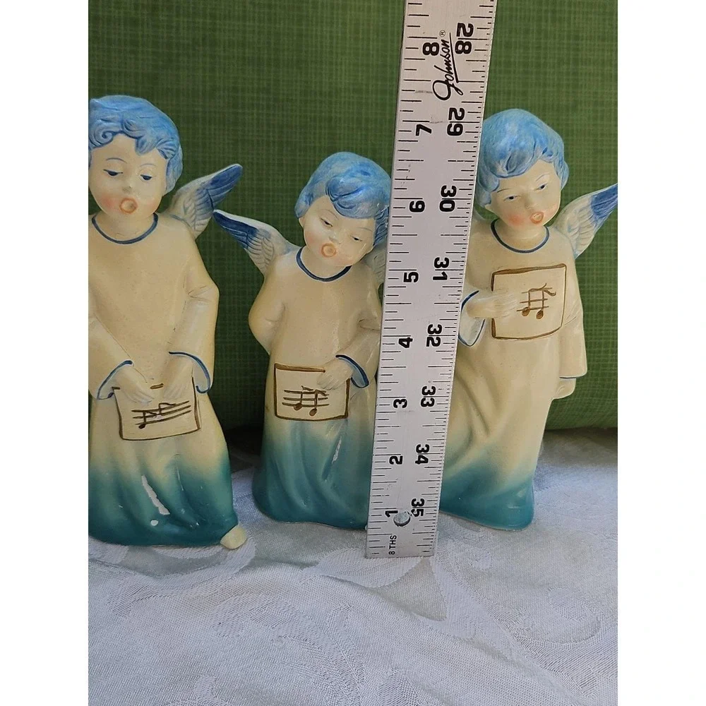 Vintage MCM Christmas Angel Set Singing Choir 7